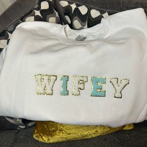 women’s custom wifey sweatshirt for sale